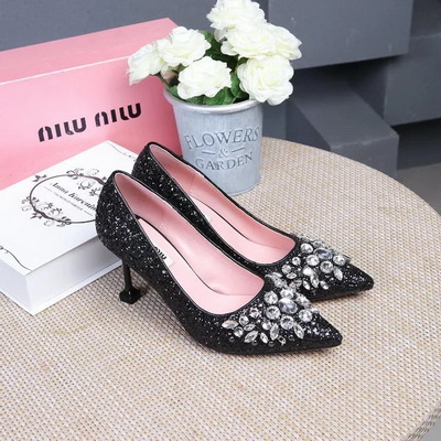 MIUMIU Shallow mouth stiletto heel Shoes Women--007